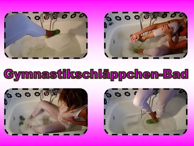 Gymnastikschläppchen-Bad