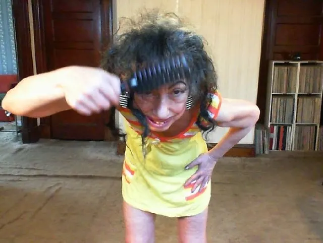 Hairy Pussy Showing Under Yellow Outfit