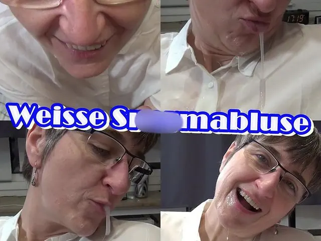 Weisse Spermabluse
