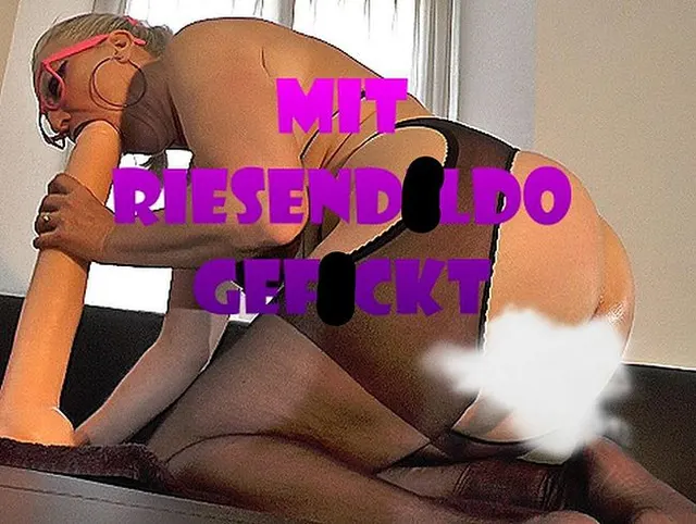 Mit Riesendildo gefickt