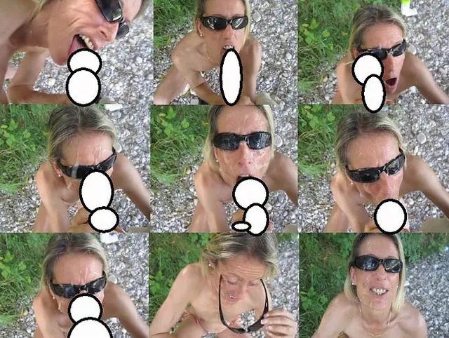 Gesichtsbesamung und Sperma auf der Brille !