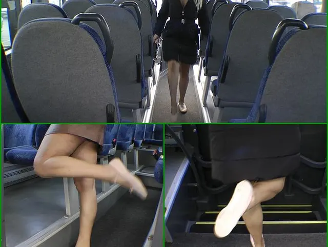 Schläppchenfotze im Reisebus