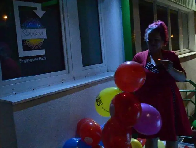 Ballons Nachts auf meiner Terasse !
