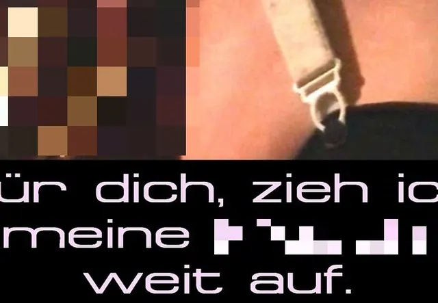 Für dich zieh ich meine Muschi weit auf.