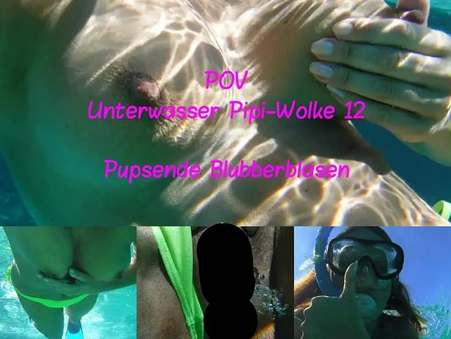 POV: Unterwasser Pipi-Wolke 12 Pupsende Blubberblasen