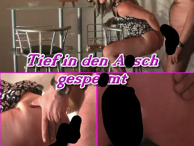 Autsch, tief in den Arsch gespermt