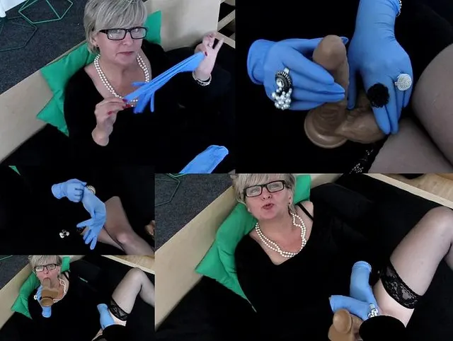 Latexhandschuh -Fetisch