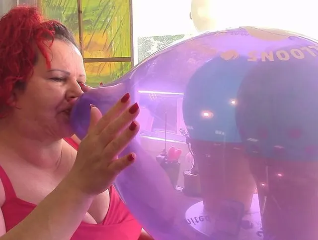 b2p 5 Ballons beim Aufblasen am Mund zerplatzt !!!