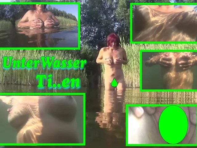 Unterwasser Titten im Baggersee