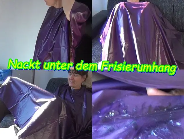 Nackt unter dem Frisierumhang