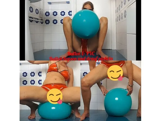 Ballon + PVC: Ballon hopsen und drauf pinkeln