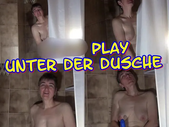Dildo Play unter der Dusche