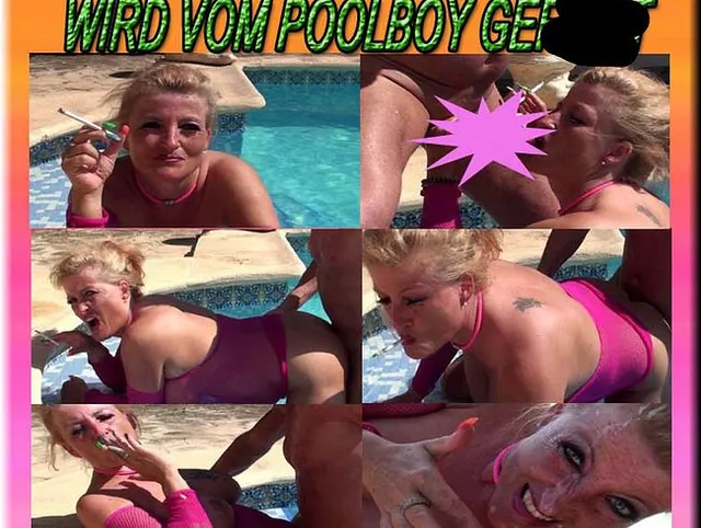 Heisse rauchende MILF wird vom Poolboy gefickt