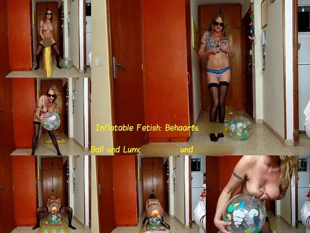 Inflatable Fetish: Ball und Luma geritten und gestrullt. Behaarte Pussy