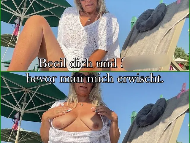 Beeil dich und Spritz bevor man mich erwischt