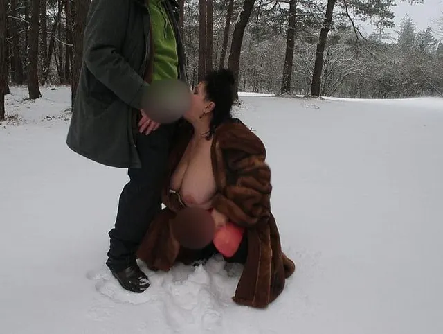 Blasen im Schnee