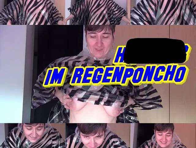Handjob im Regenponcho