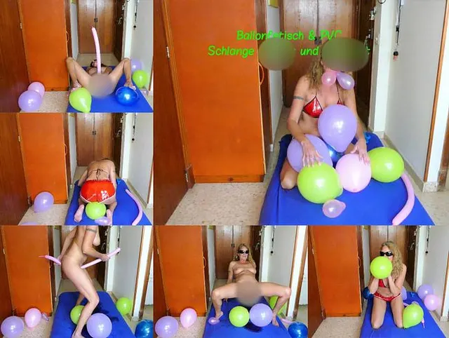 Ballonfetisch & PVC: Schlange gefickt und gepullert