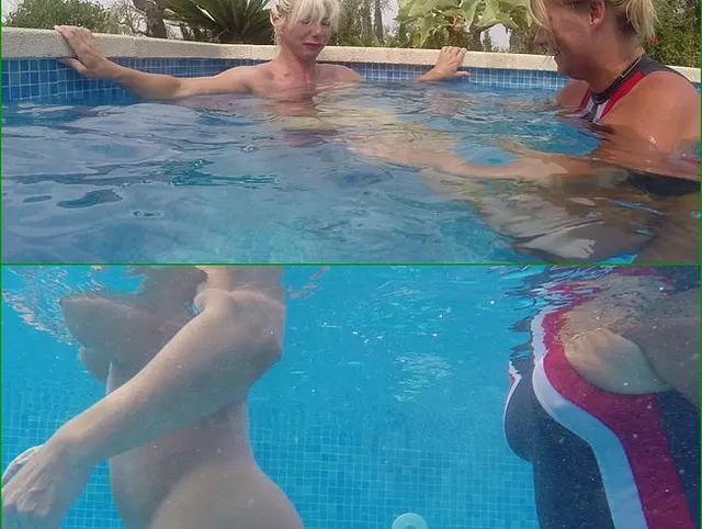 2 Lesben unter Wasser gefilmt