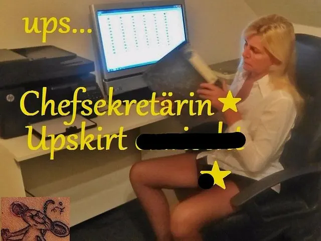 Upskirt Sekretärin