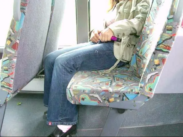 mit dildo im bus