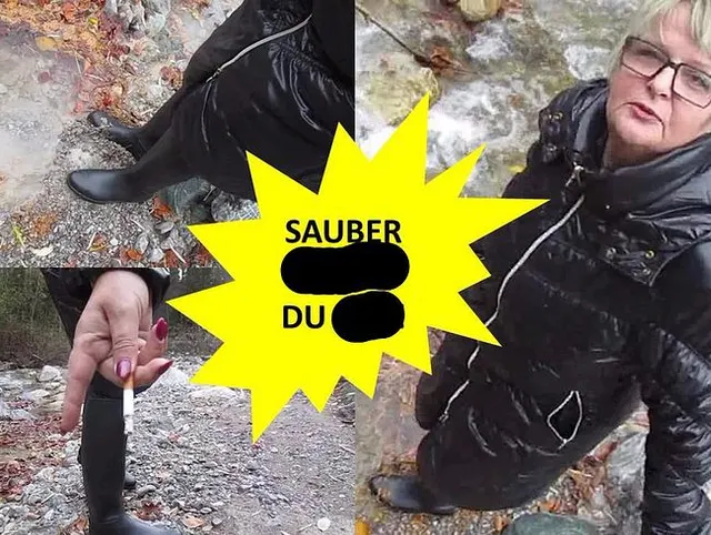 Mit Gummistiefeln am Bach